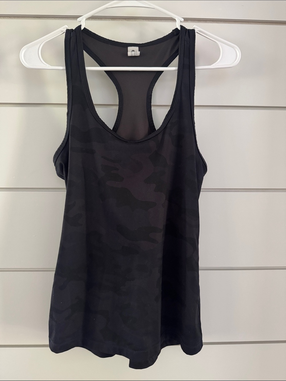 90 Degree Black Camo Racerback Tank Top